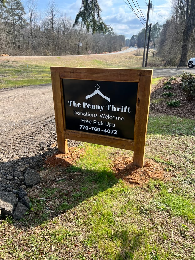 Adairsville Post and Panel Business Sign