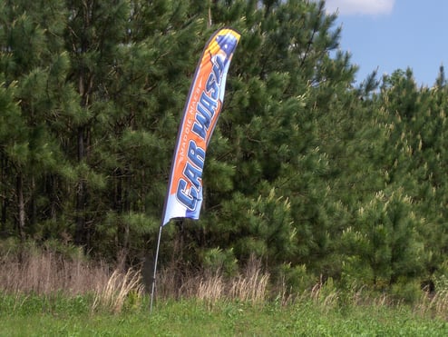 Car-Wash-Bowflag = Bring in Business