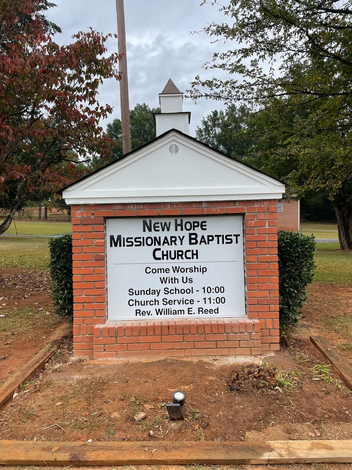 Church Sign with Steeple