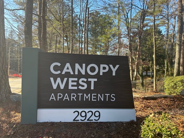 Faux Stucco Monument Sign Apartments