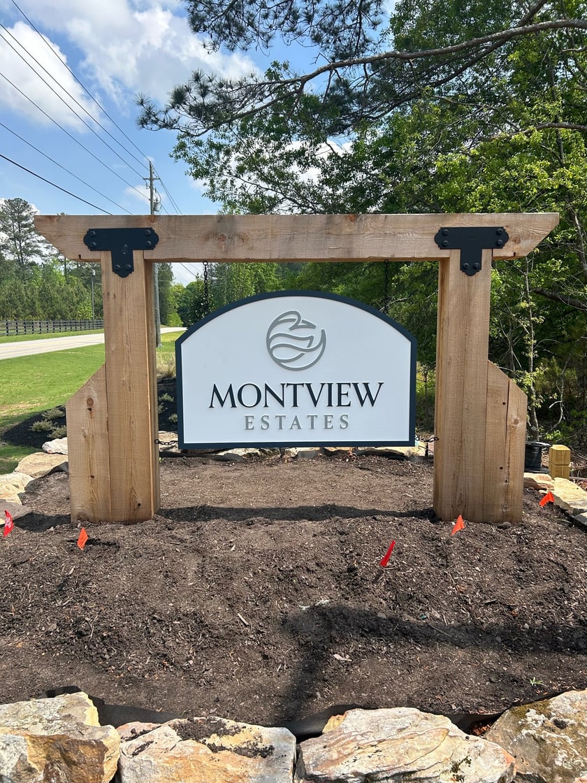 Routed PVC Hanging Neighborhood Sign